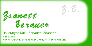 zsanett berauer business card